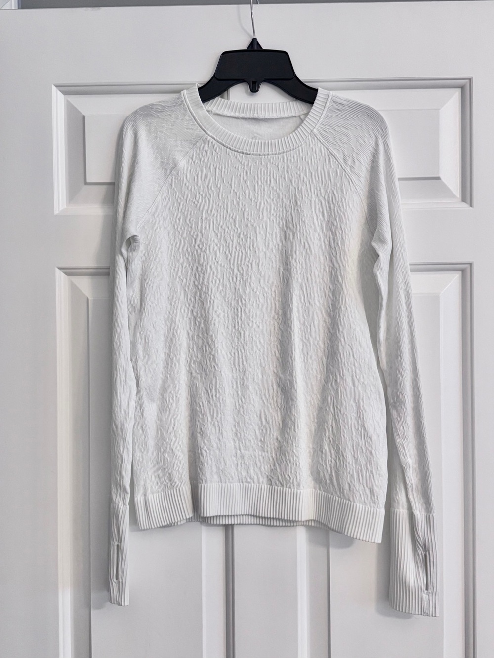 Lululemon athletica White Long Sleeve Textured Tee